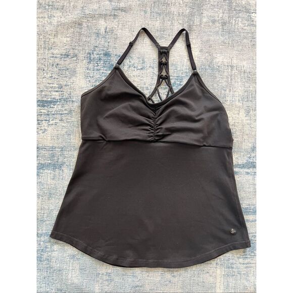 PrAna Black Elixir Cami Athletic Tank Top Women's Large - Picture 2 of 7